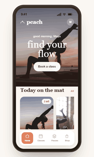 Peach app built on Mudeer